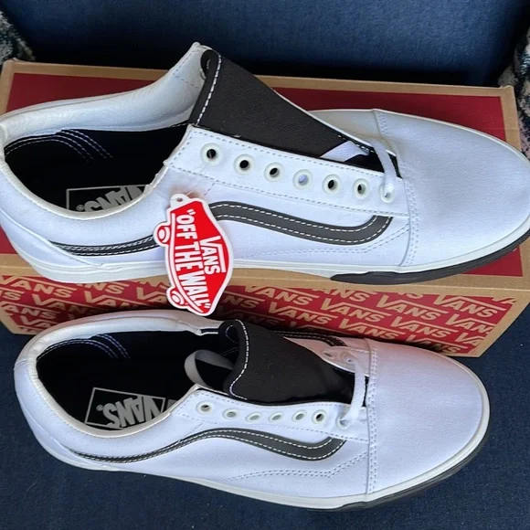 Vans Old Skool Color Block True White / Black MEN`S - Picture 3 of 16